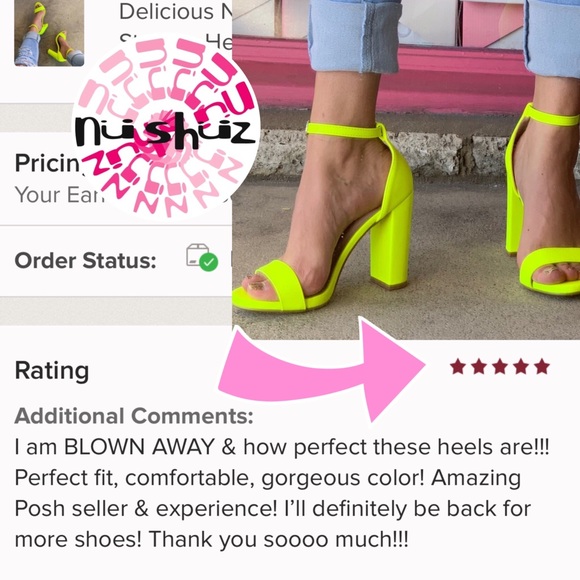 2 Left! Delicious Shiner Neon Ankle Strappy Heels - Picture 4 of 8